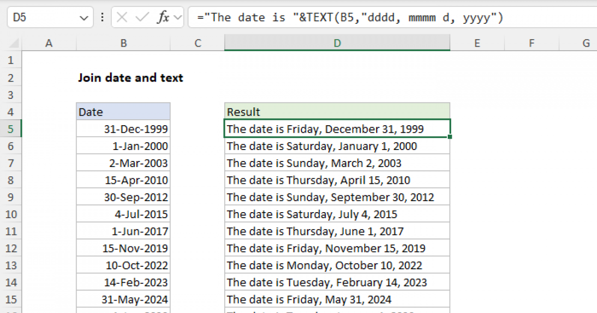 Simplify Date Merging: Concatenate & TEXT Functions in Excel